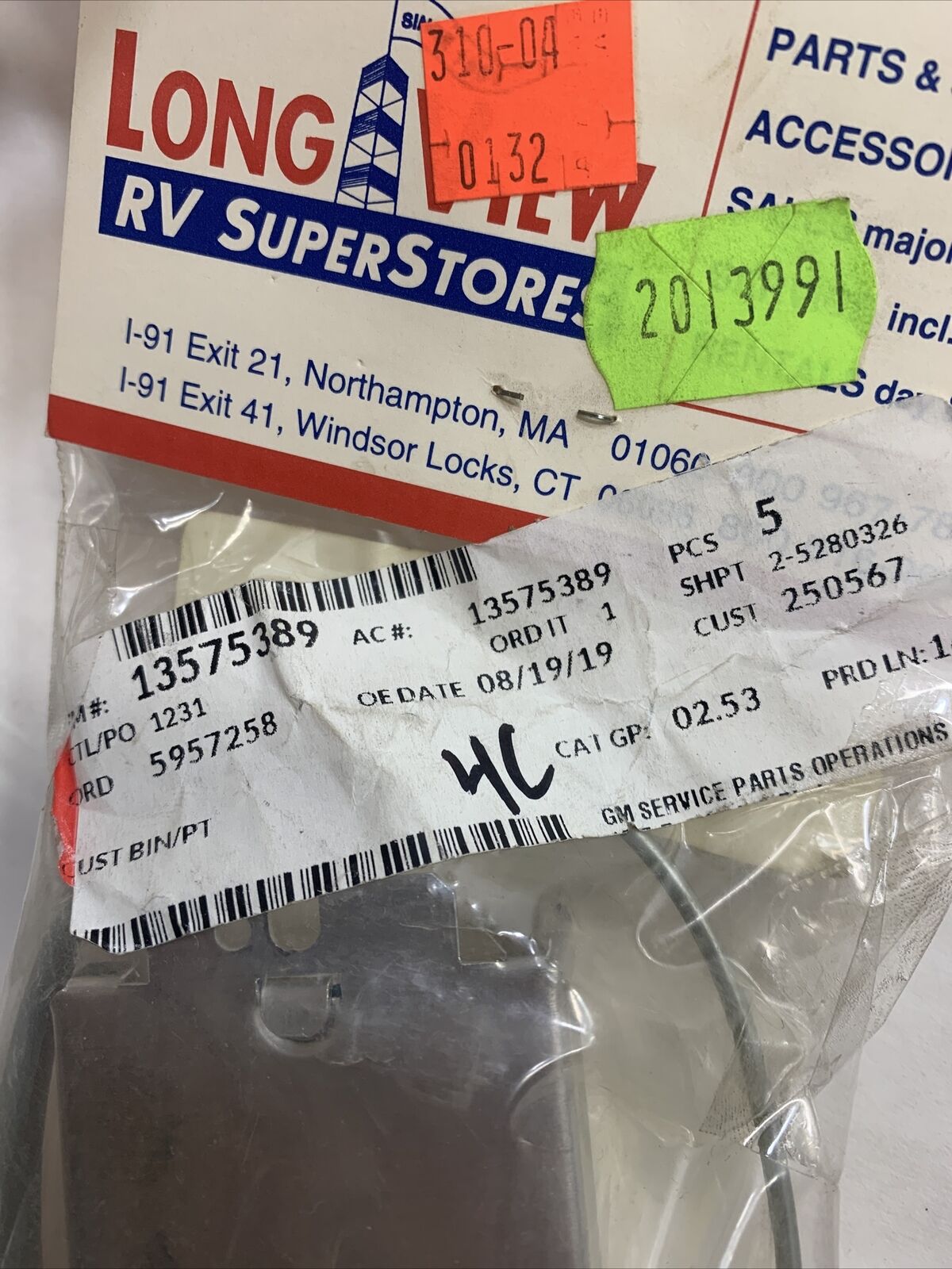 New Genuine General Motors Wire 13575389