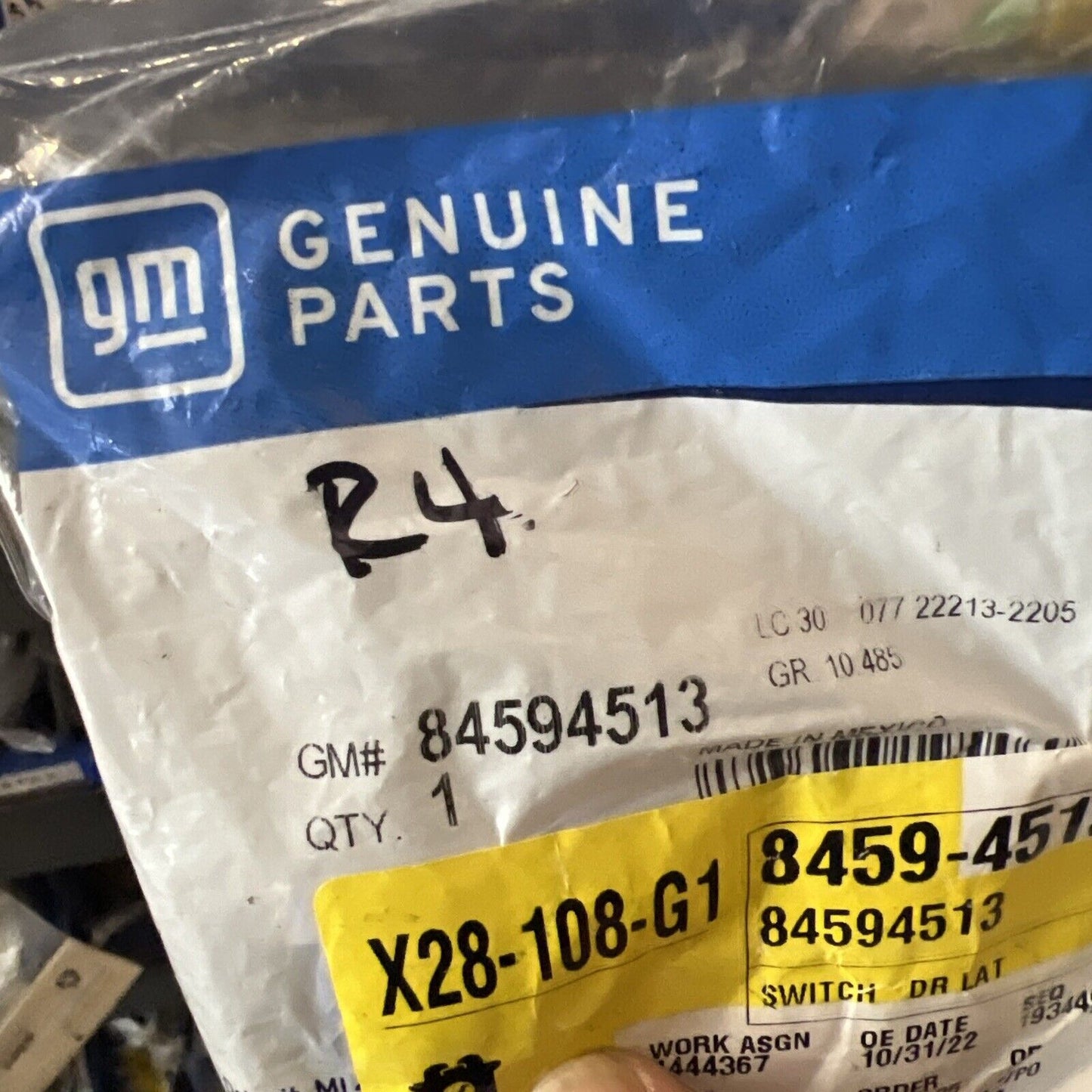 Genuine OEM GM Corvette ACDelco Door Latch Release Switch 2020-2024 84594513