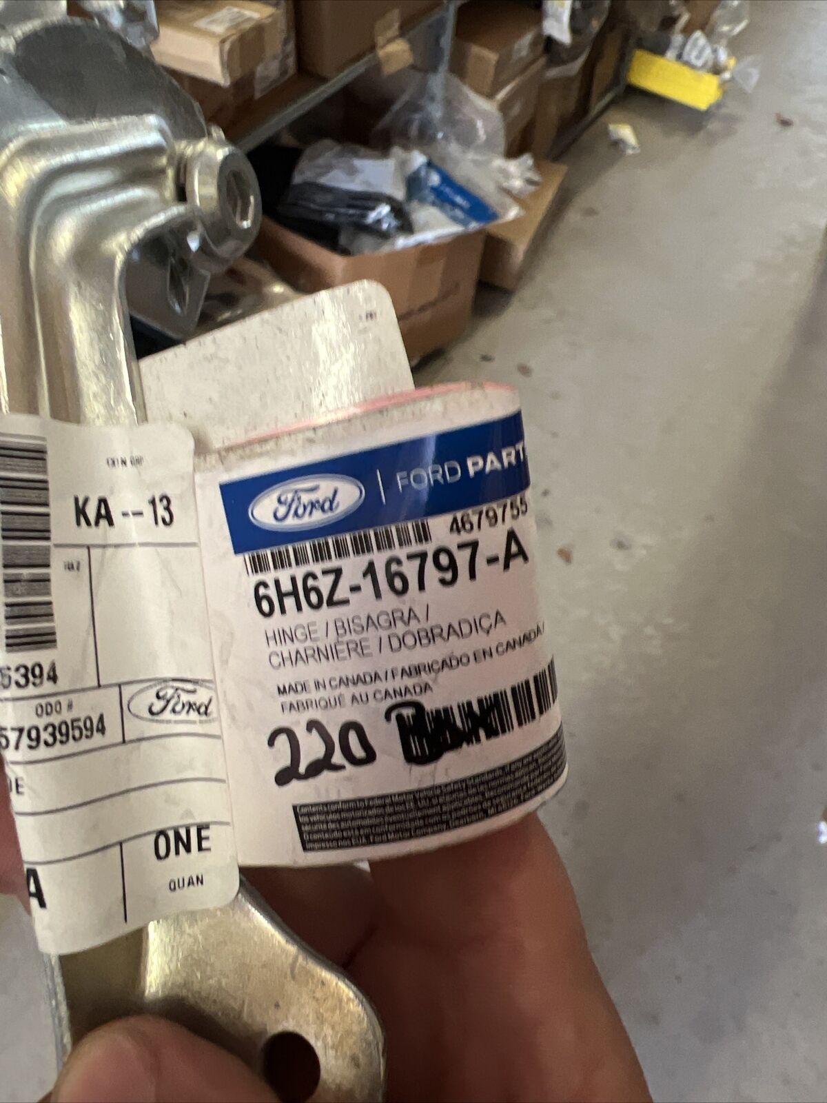 New OEM Genuine Ford MKZ 06-12 Left Driver Side Hinge Assembly Hood 6H6Z16797A