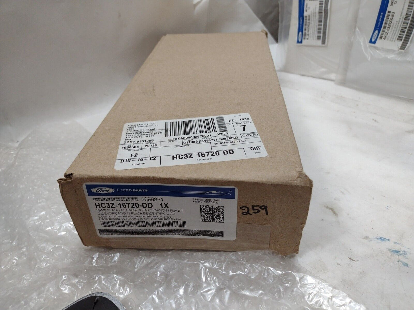 Genuine OEM Ford F350 Fender Emblem 2017-2022 HC3Z16720DD