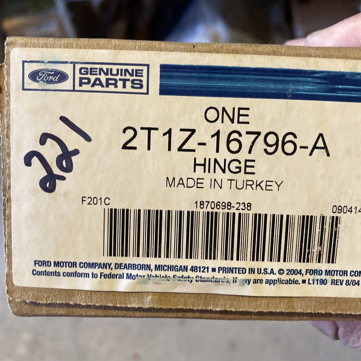 New OEM FORD 2010-13 Transit Connect Hood-Hinge Driver Side 2T1Z16797A