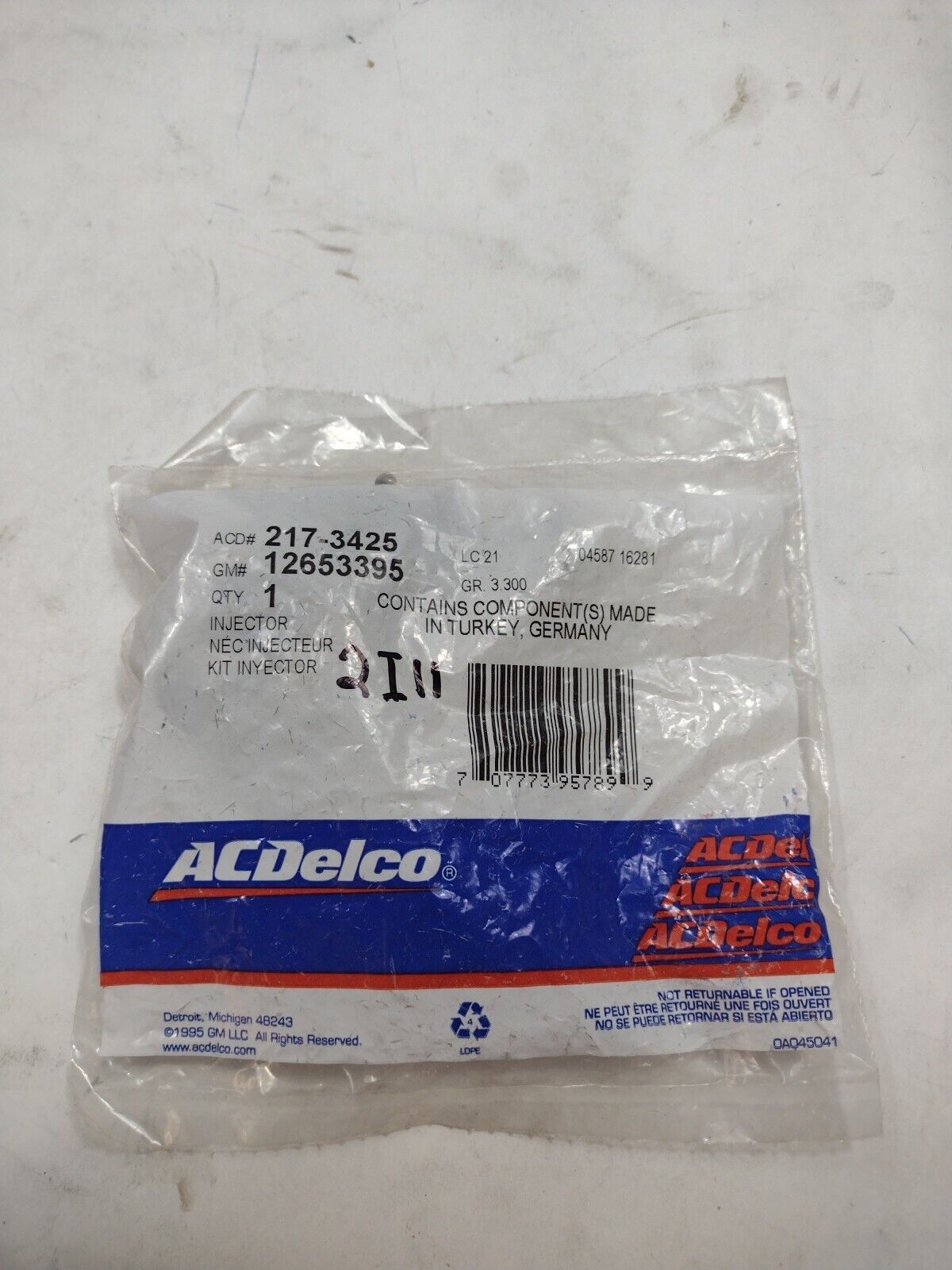 GM Genuine Parts 12653395 Fuel Injector Seal Kit