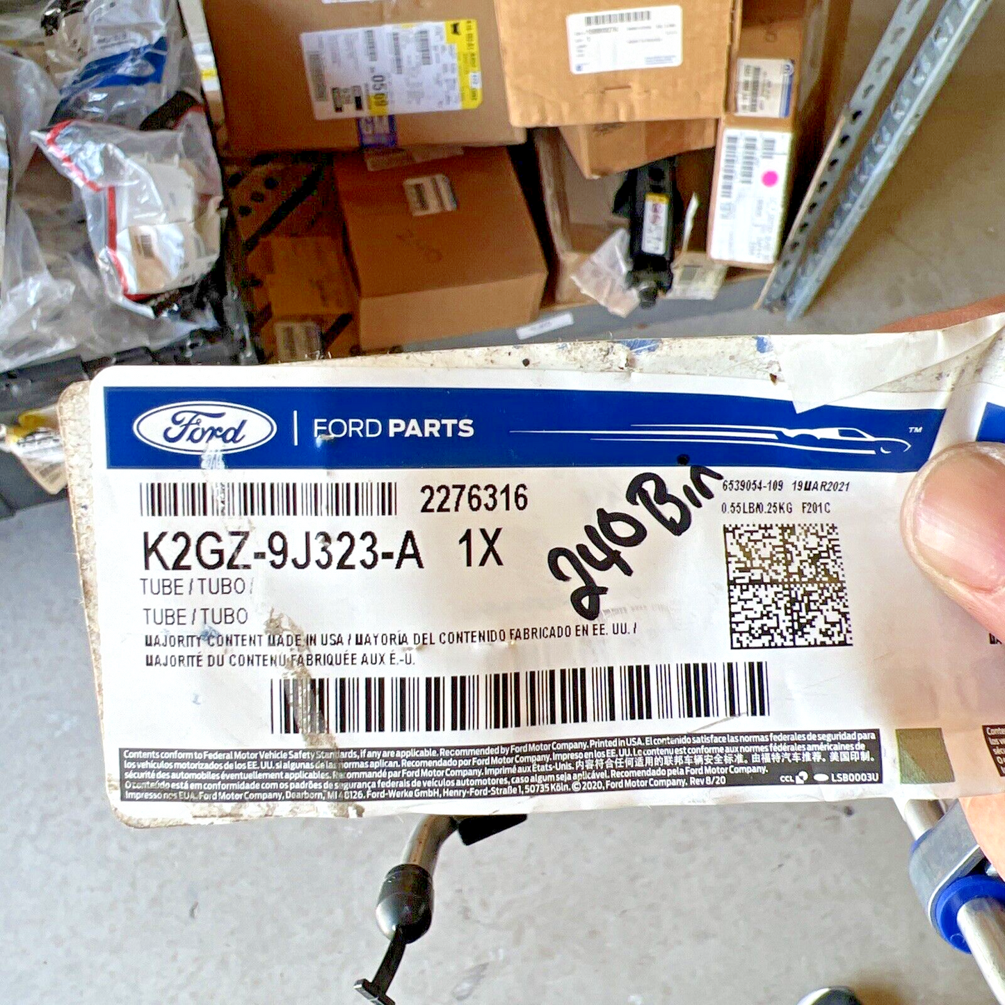 New OEM Genuine Ford High Pressure Fuel Tube Assembly K2GZ9J323A