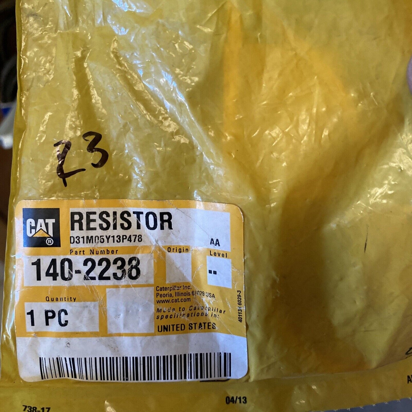 New OEM CATERPILLAR Original Caterpillar Part, Resistor 140-2238