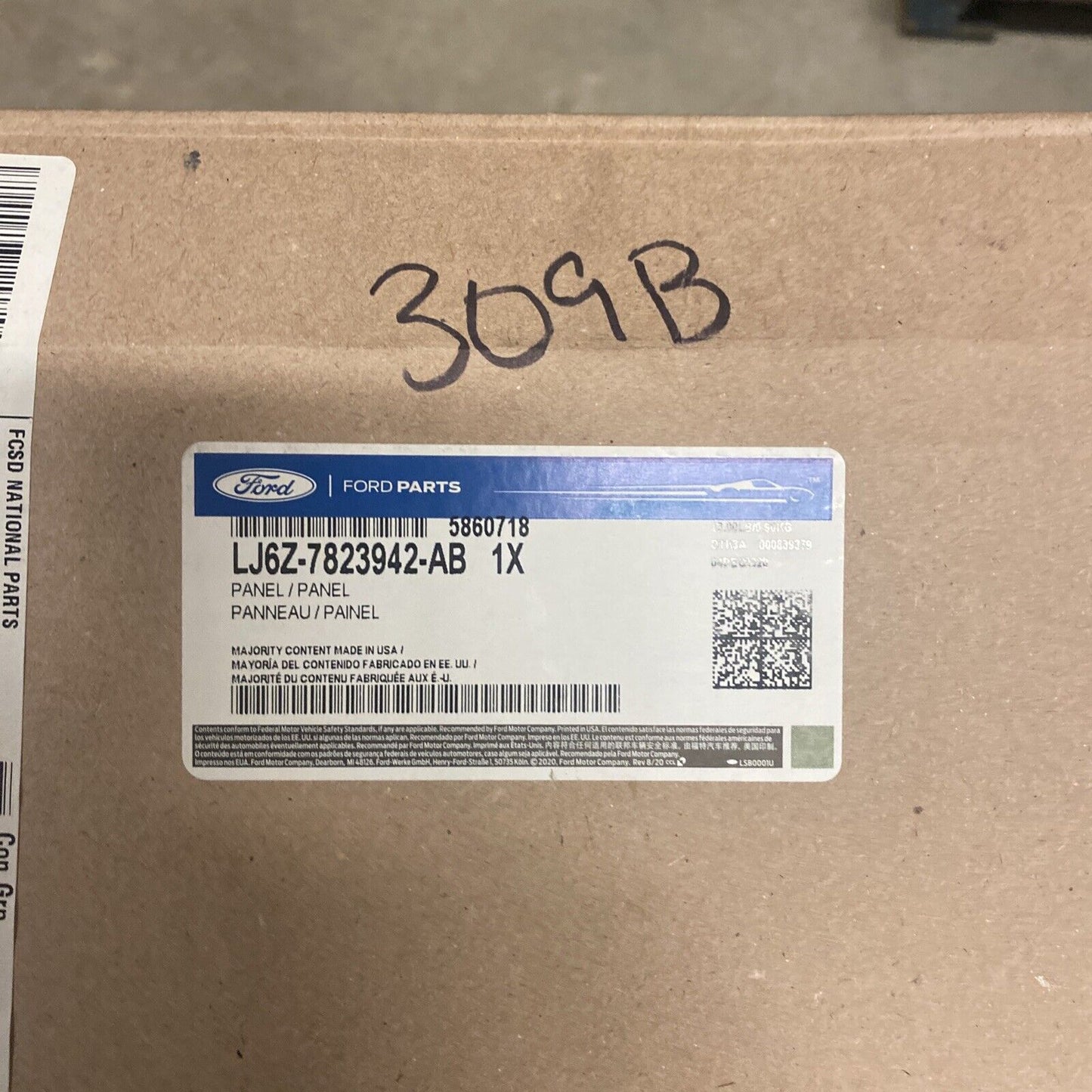 New OEM Genuine Ford Escape Passenger Door Trim Panel 2020-2021 LJ6Z7823942AB