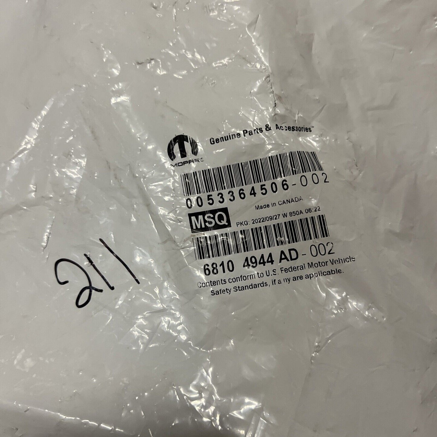 Genuine OEM Mopar 1500 Classic Fascia Support Bracket 2013-2022 68104944AD