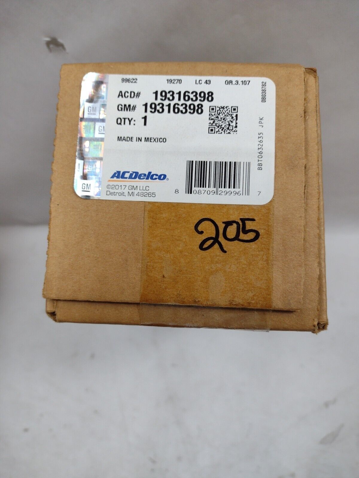 Genuine OEM GM Chevy City Express Fuel Level Sensor 2015-2018 19316398