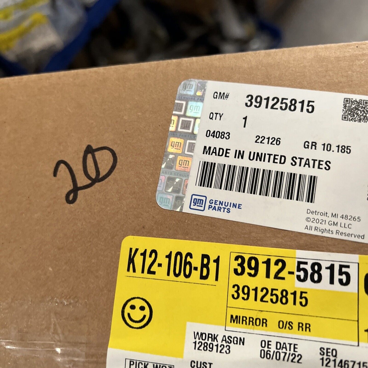 New OEM GM Chevy 2016-2019 Cruze LT LS LTZ Driver Side 39125815