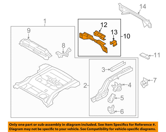 New OEM Ford Escape Rear Cross Member 2005-2012 5L8Z-7810608-AA