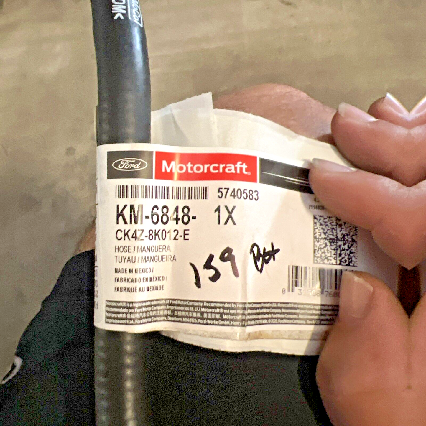 Genuine OEM Ford Transit Radiator Coolant Overflow Hose 15-19 Motorcraft KM6848