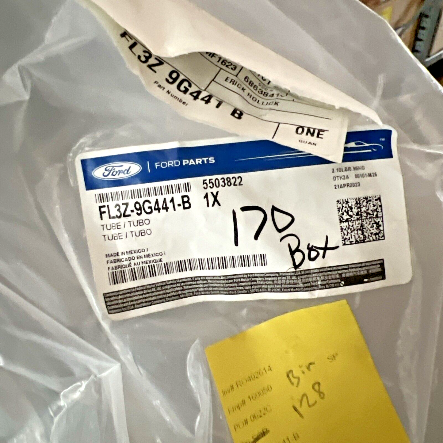 Genuine OEM Ford Transit Right Turbocharger Turbo-Oil Pipe 2016-2023 FL3Z9G441B