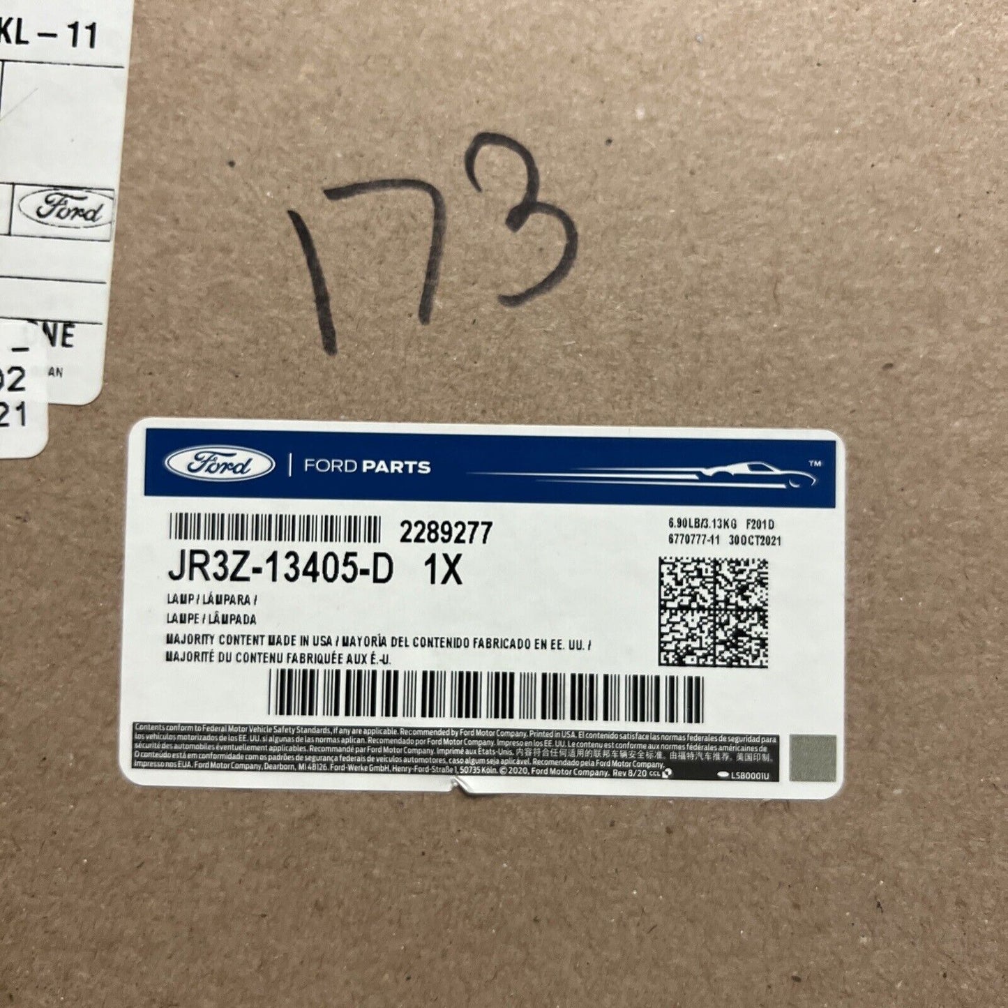 New OEM Ford Mustang Tail Light Driver Side LEFT 2015-2022 GENUINE JR3Z-13405-D