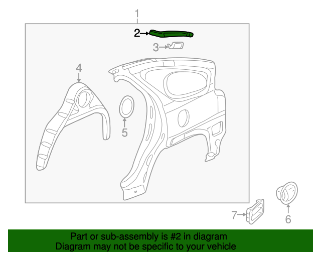 New OEM GM Pontiac Aztec Panel Bracket 2001-2005 10305769
