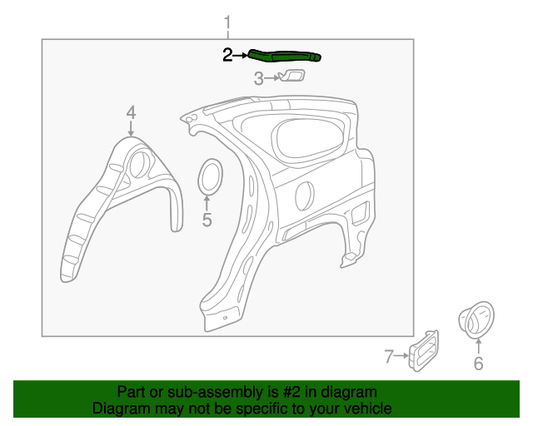 New OEM GM Pontiac Aztec Panel Bracket 2001-2005 10305769