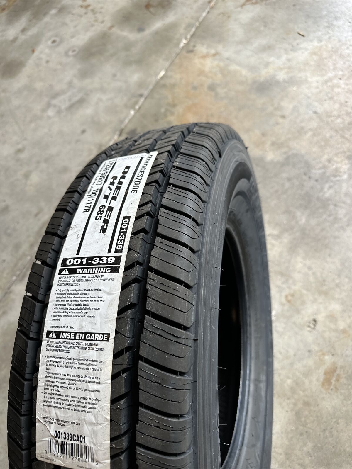 1 New Tire Bridgestone Dueler HT685 235/80-17 120R (33673)