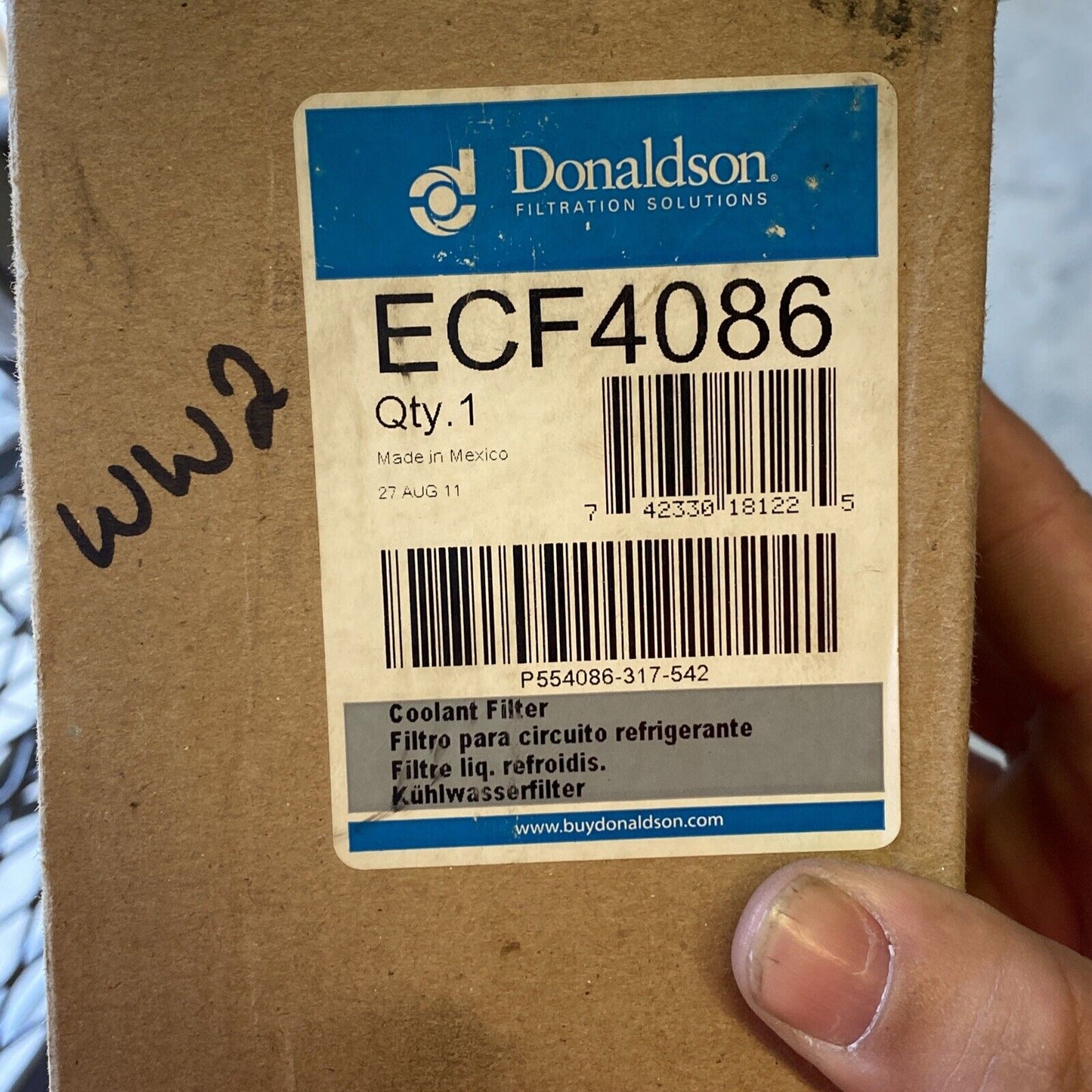 New Genuine Donaldson Coolant Filter ECF4086
