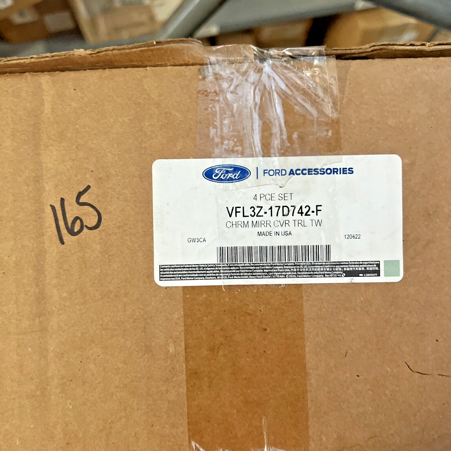 NEW OEM Ford Mirror Caps Chrome Dual Sail w/Trailer Tow Mirrors VFL3Z17D742F