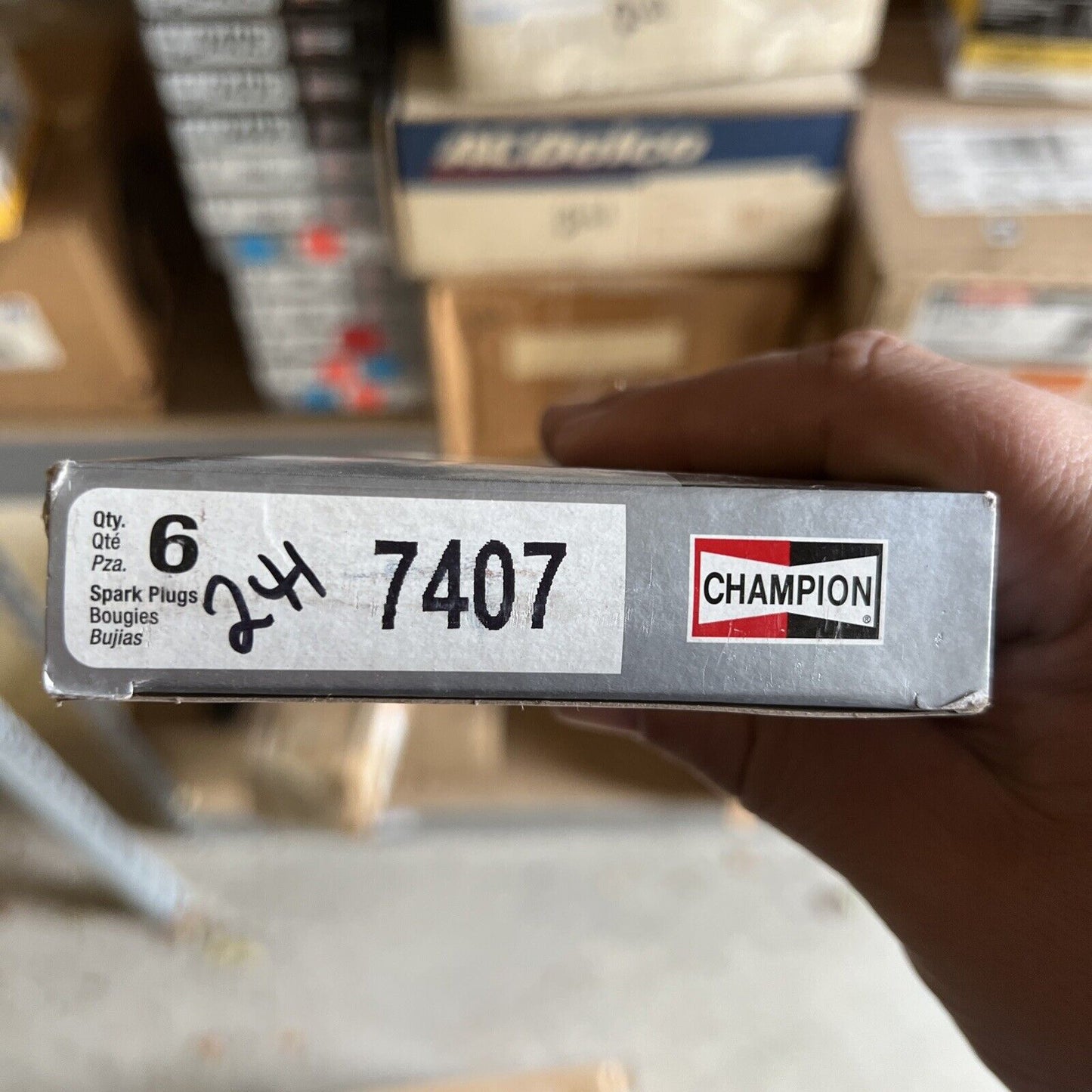 *NEW* Set of 6 Champion Spark Plugs Double Platinum Power 7407