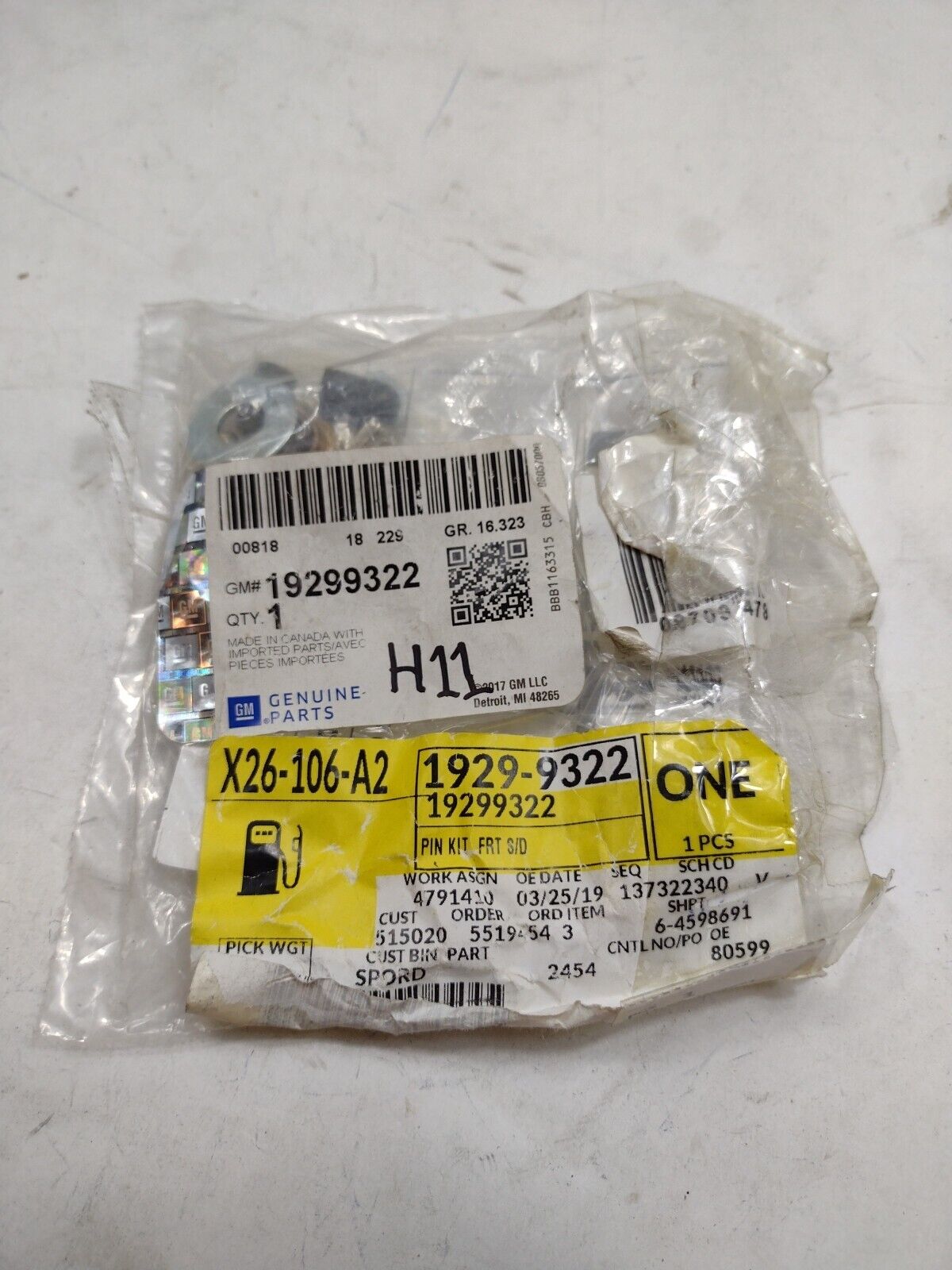 Genuine OEM GM Chevy Silverado 1500 Classic Door Hinge Pin 1999-2007 19299322