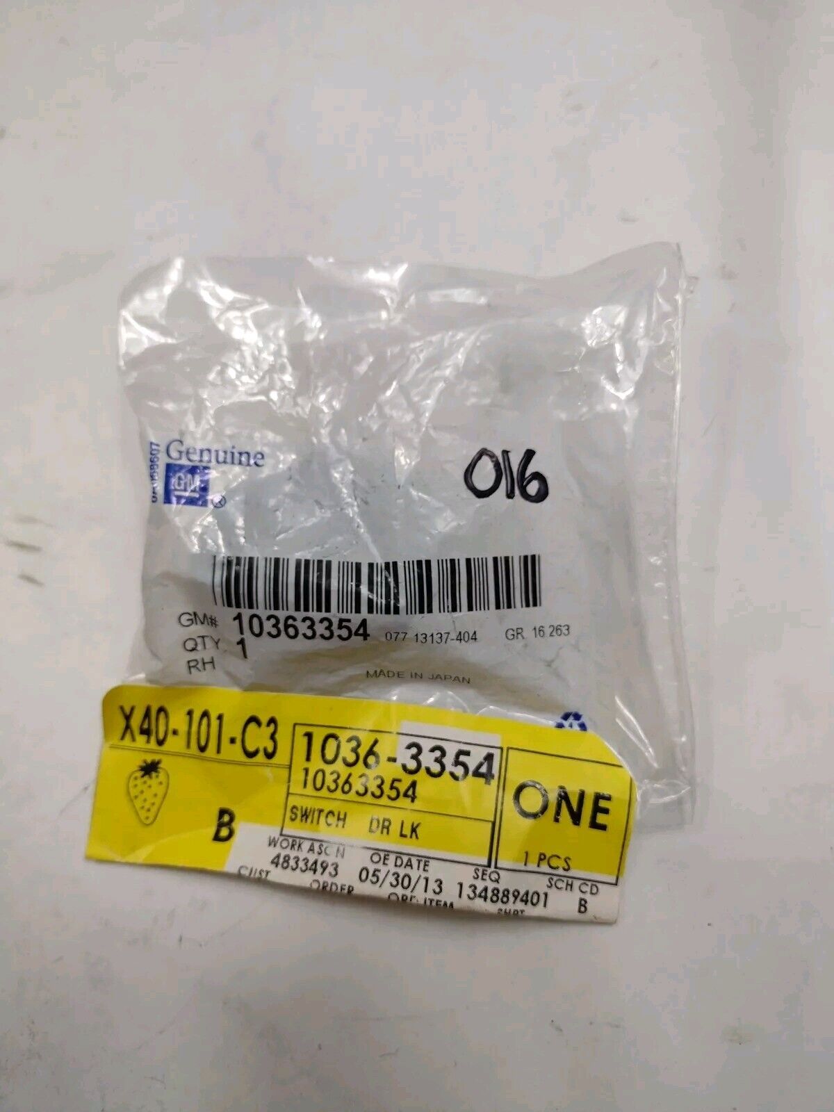 Pwr Door Lock Switch ACDelco GM OE/GM Genuine Parts 10363354