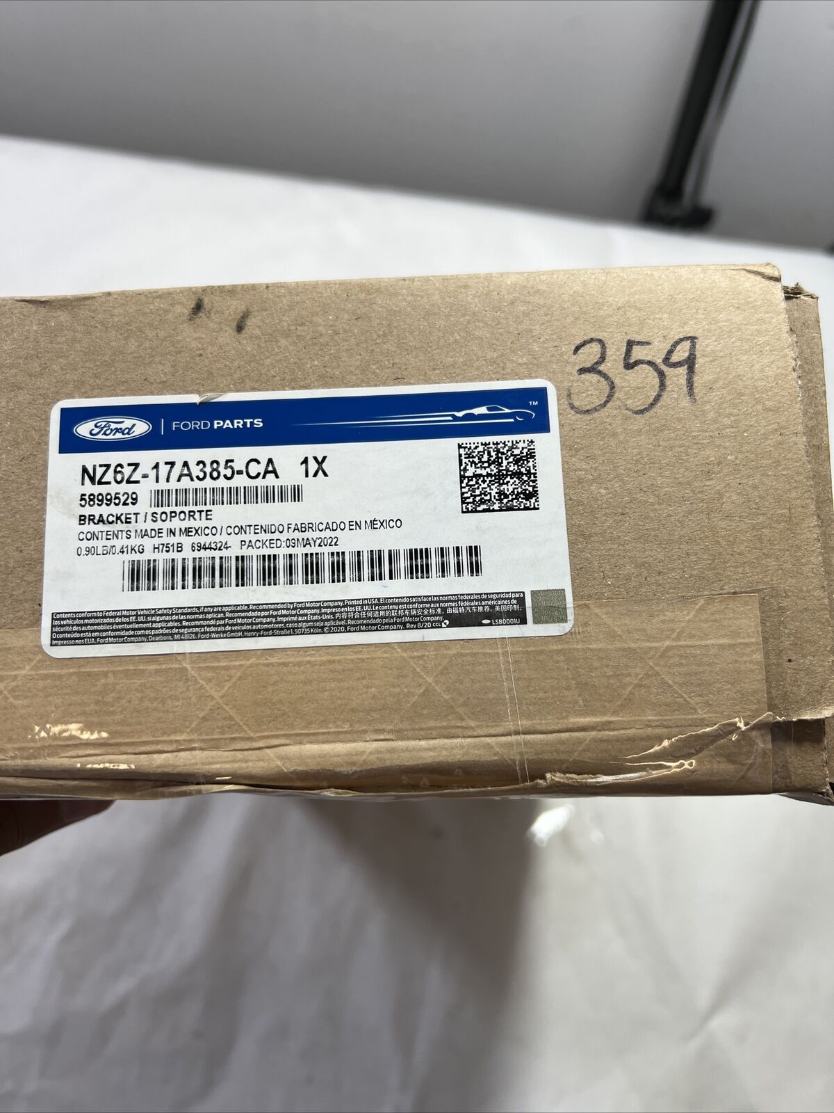 Genuine OEM GM Ford Maverick License Plate Bracket Plastic 22-23 NZ6Z17A385CA