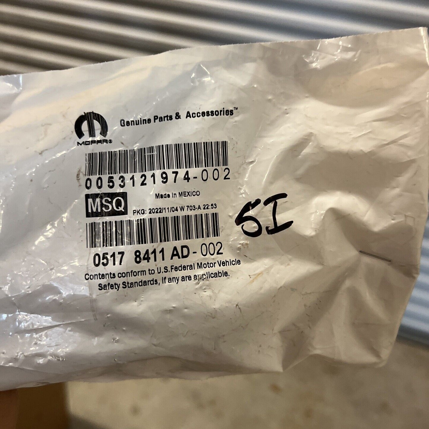 Genuine OEM Mopar Journey Bumper Mounting Bracket 2009-2020 5178411AD