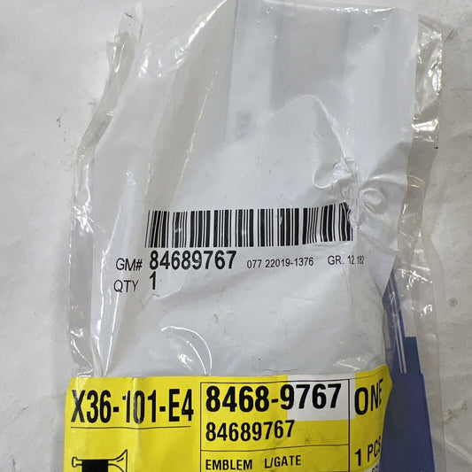 Genuine OEM GM Terrain Rear Lift Gate Exterior Trim Nameplate 2020-2024 84689767