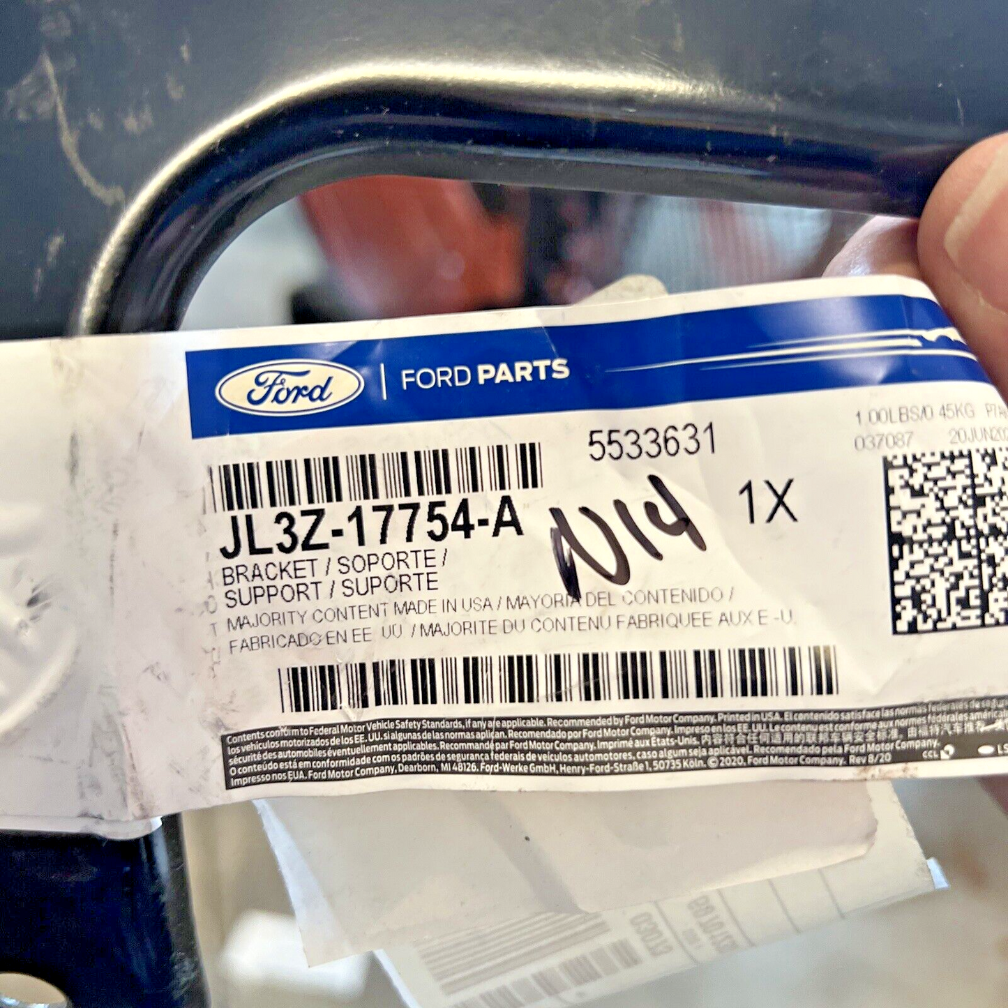 NEW OEM Ford F-150 Front Right Upper Bumper Mount Bracket 2018 - 2020 JL3Z17754A