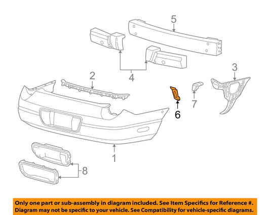 New OEM Ford Thunderbird Bumper Impact Reinforcement Plate Right 1W6Z17C810AA