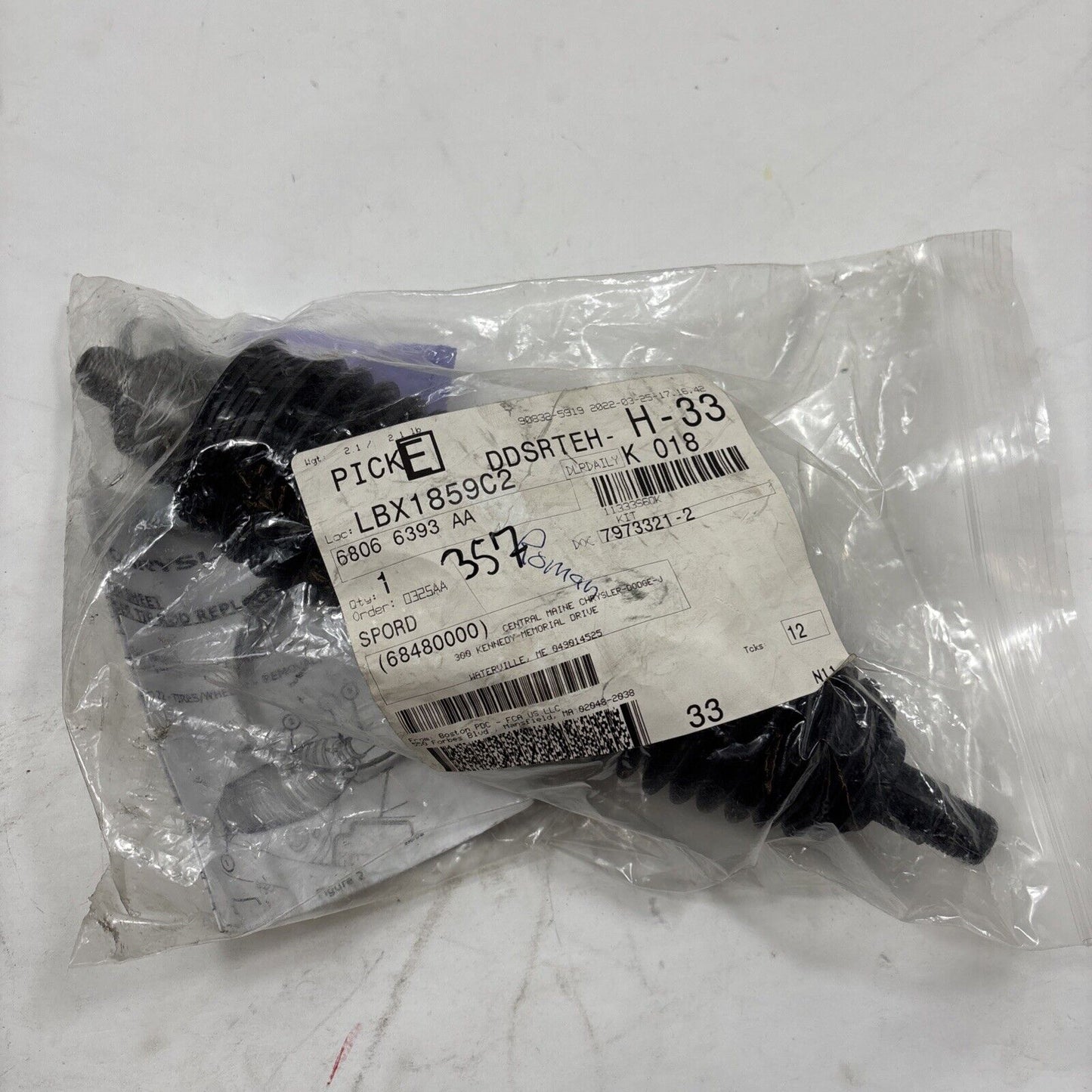Genuine OEM Mopar Steering Tie Rod End Kit Mopar 68066393AA