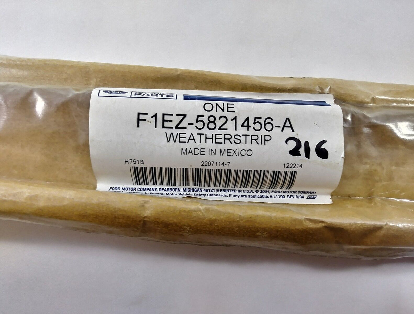 New OEM Ford Focus Weatherstrip Interior Front Passenger Side 15-18 F1EZ5821456A