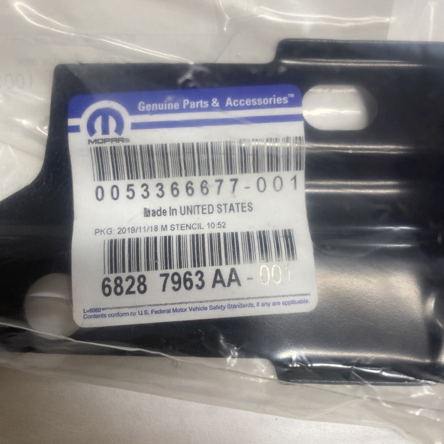 New OEM Mopar Fender Mounting Bracket Left 68287963AA