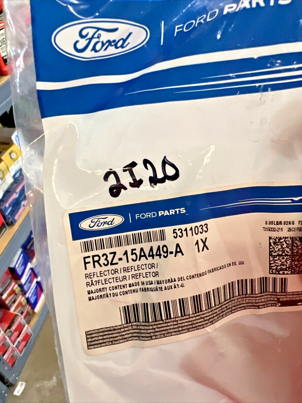 NEW OEM Ford Mustang Rear Left Driver Side Bumper Reflector 15-17 FR3Z15A449A