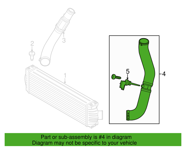 Genuine OEM Ford Transit-150 Turbo Turbocharger Intercooler-Air Hose CK4Z6C640D