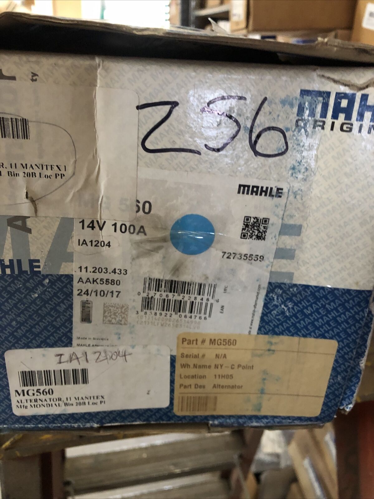 New Alternator For Marelli 54022468, 63320317, JCB 2871A168 Tractors; MAH-MG560