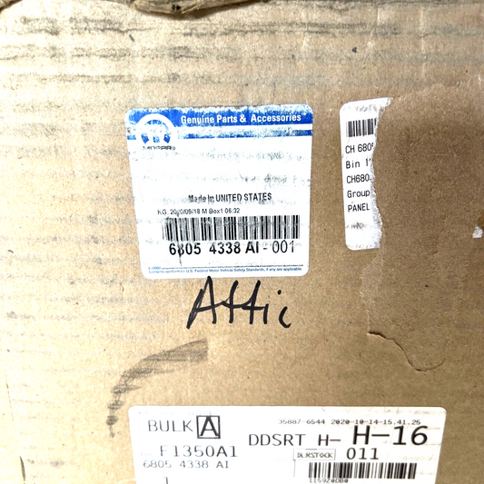 New OEM Genuine Mopar Front Right Primed Emblem Provision 68054338AJ