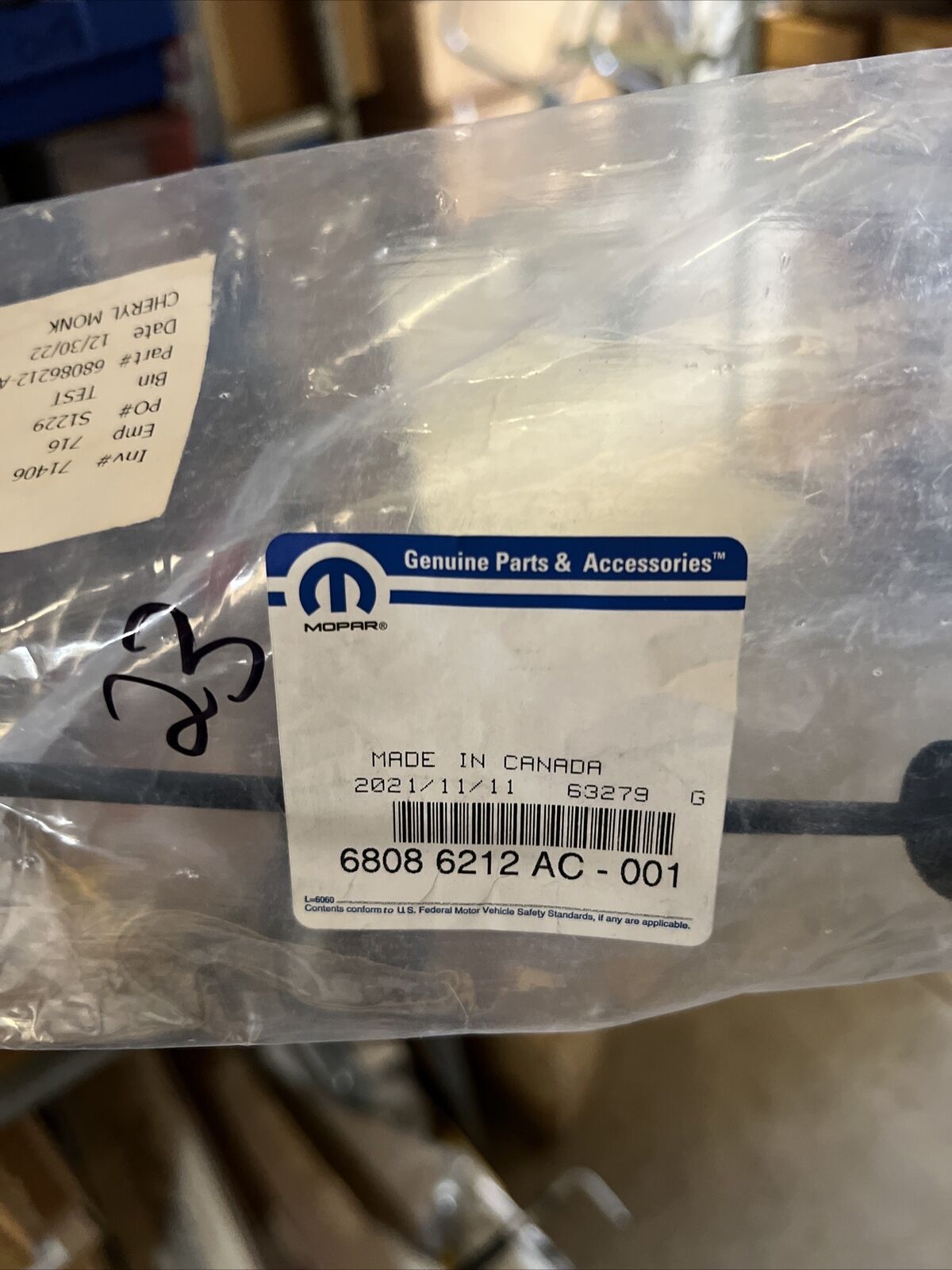 Genuine OEM Mopar Seat Back Release Cable 17-19 Jeep Grand Cherokee 68086212AC