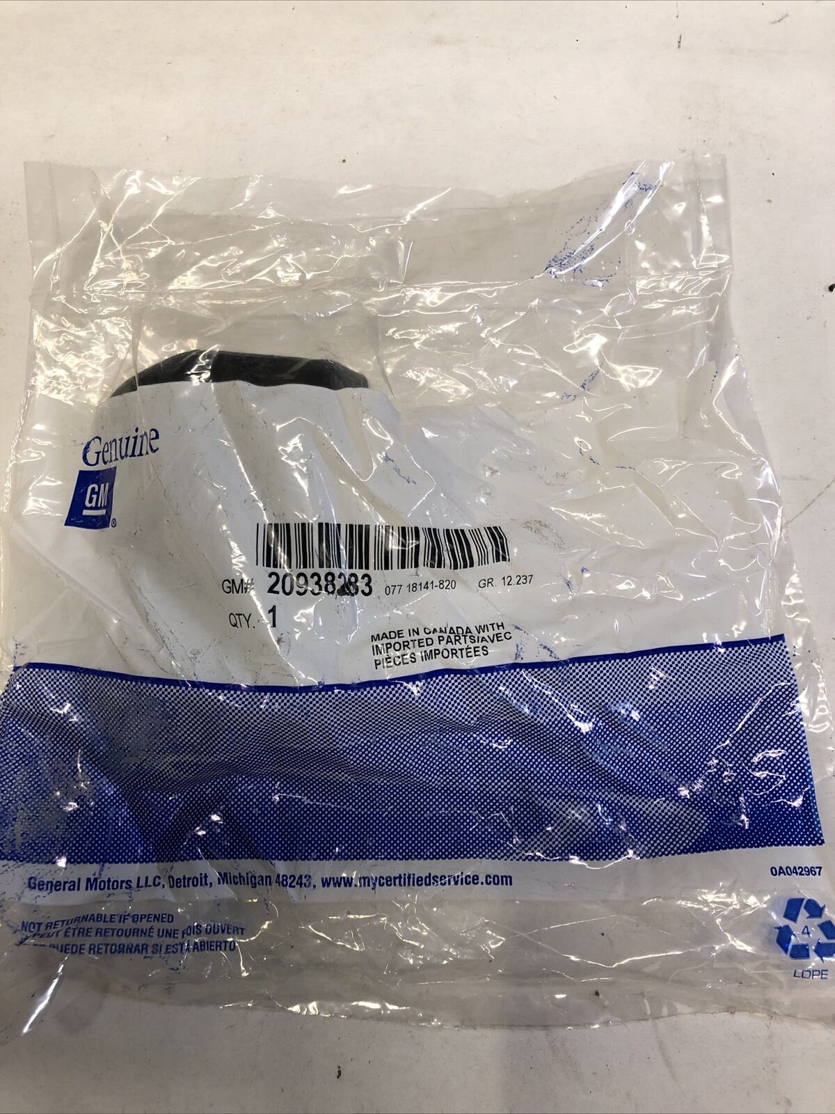 New OEM GM Terrain 2010-2017 Rear Body-Reinforcement Panel 20938283