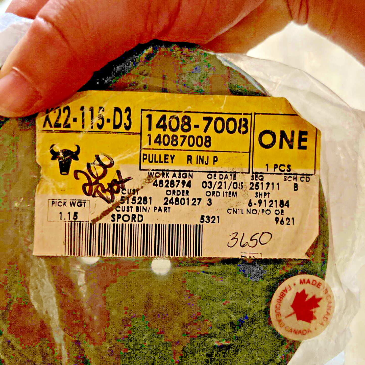 Genuine OEM GM Cavalier Pulley Air Injection Pump 1984-1987 14087008