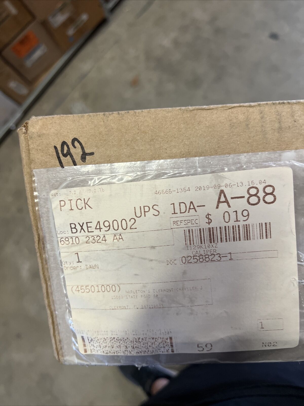 New OEM Genuine Fiat 500 2012 Right Passenger Side Disc Brake Caliper 68102324AA