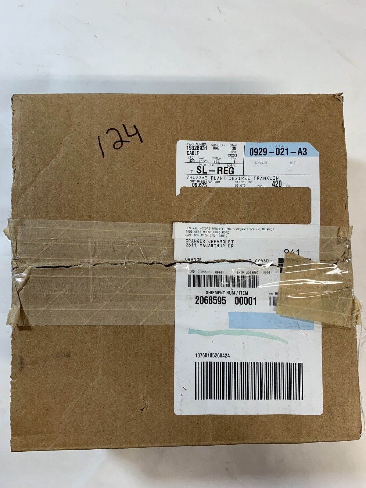 New OEM GM Cable 19328931