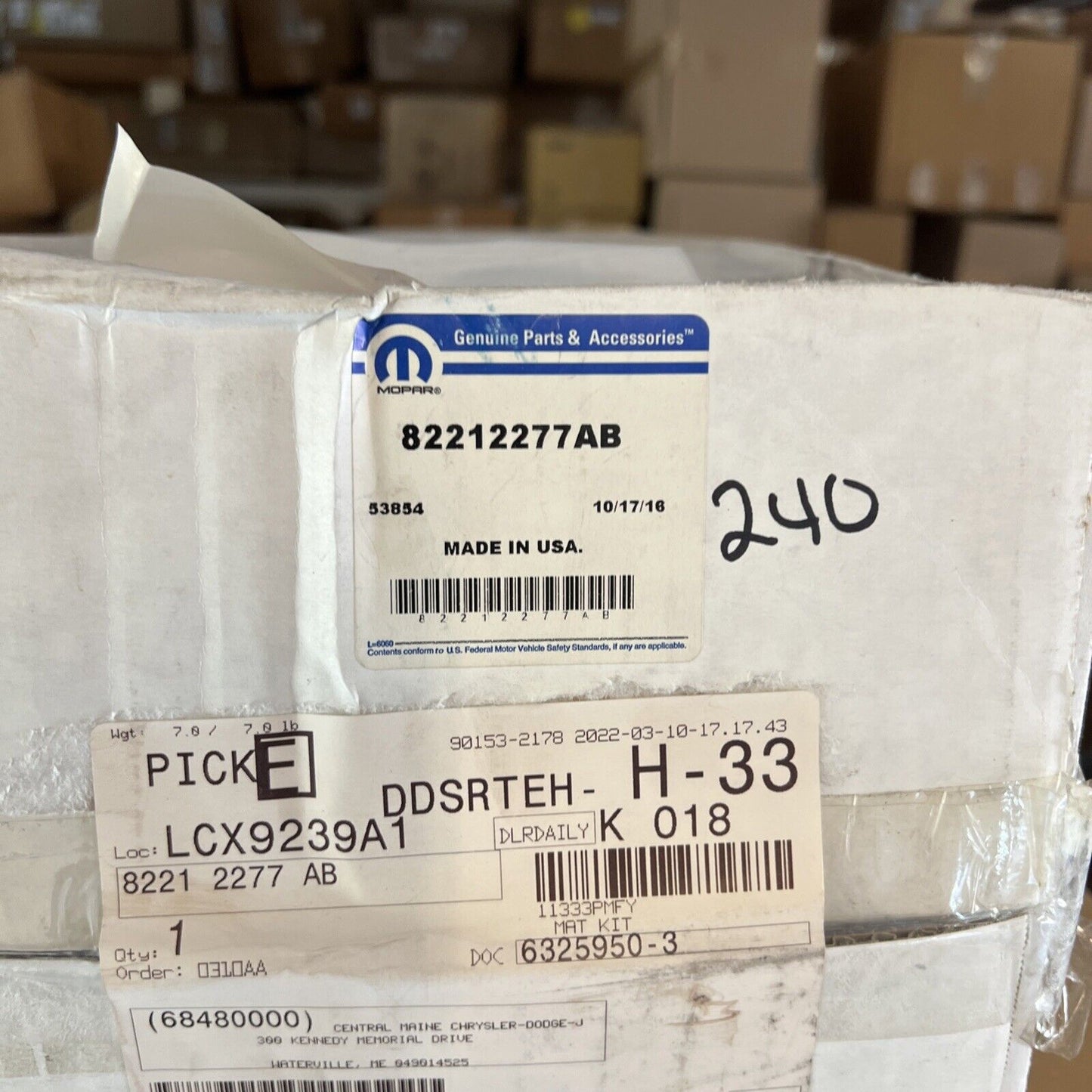 Genuine OEM Mopar Chrysler 300 Floor Mat 2011-2014 82212277AB