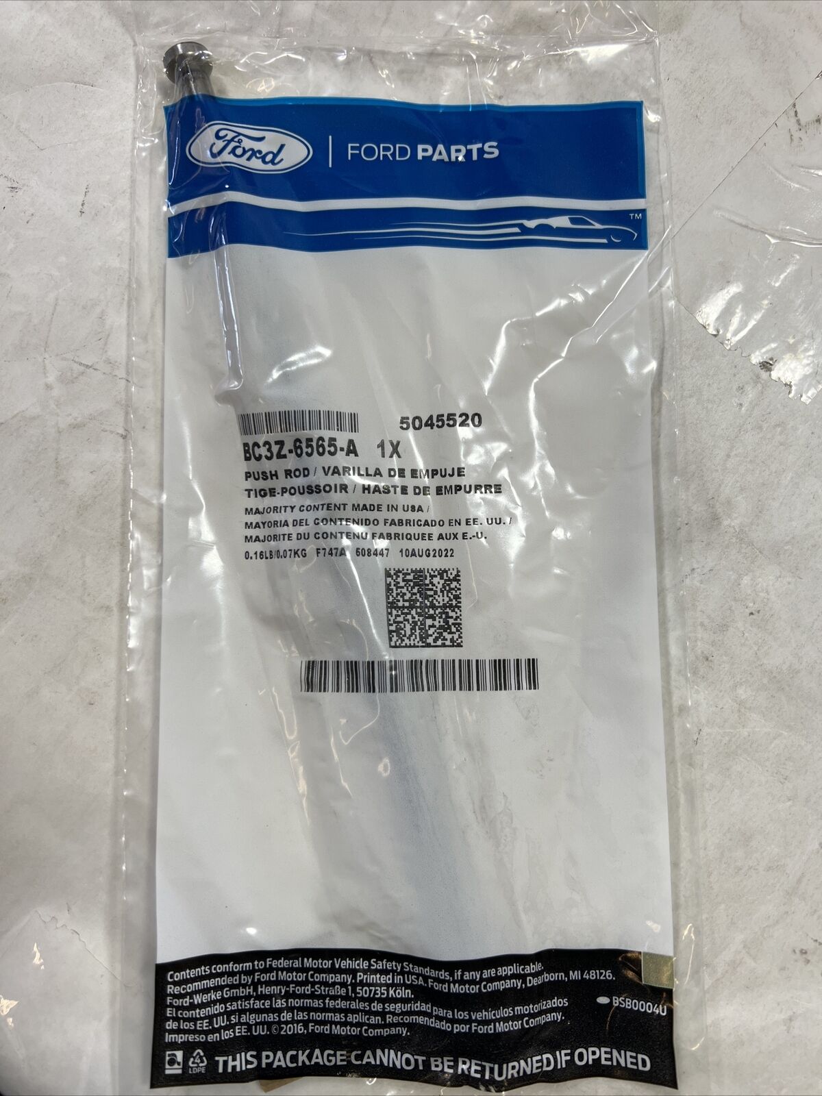 1 Genuine OEM Ford F-250 Powerstroke Super Duty Push Rod 2011-2019 BC3Z6565A