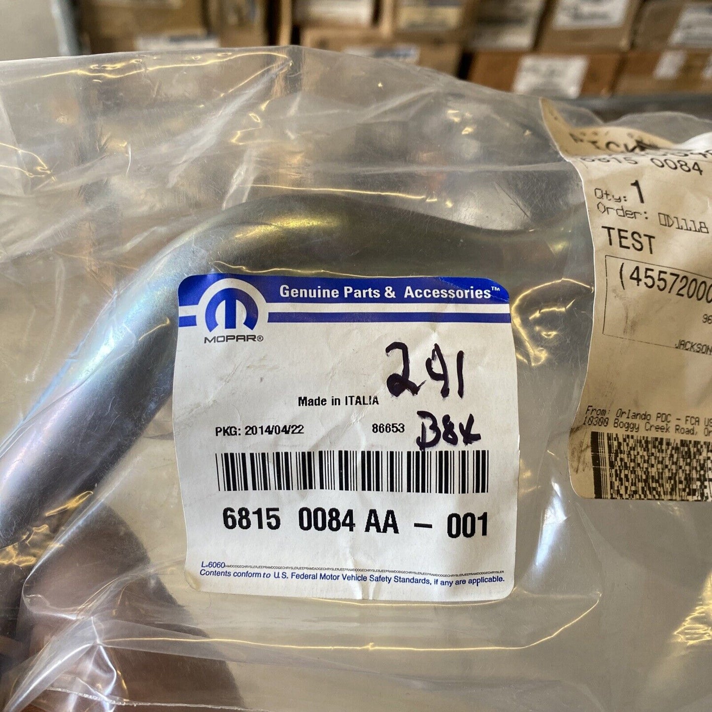 New OEM Genuine Mopar Inlet Cooling Tube 3.0L Diesel Chrysler 68150084AA