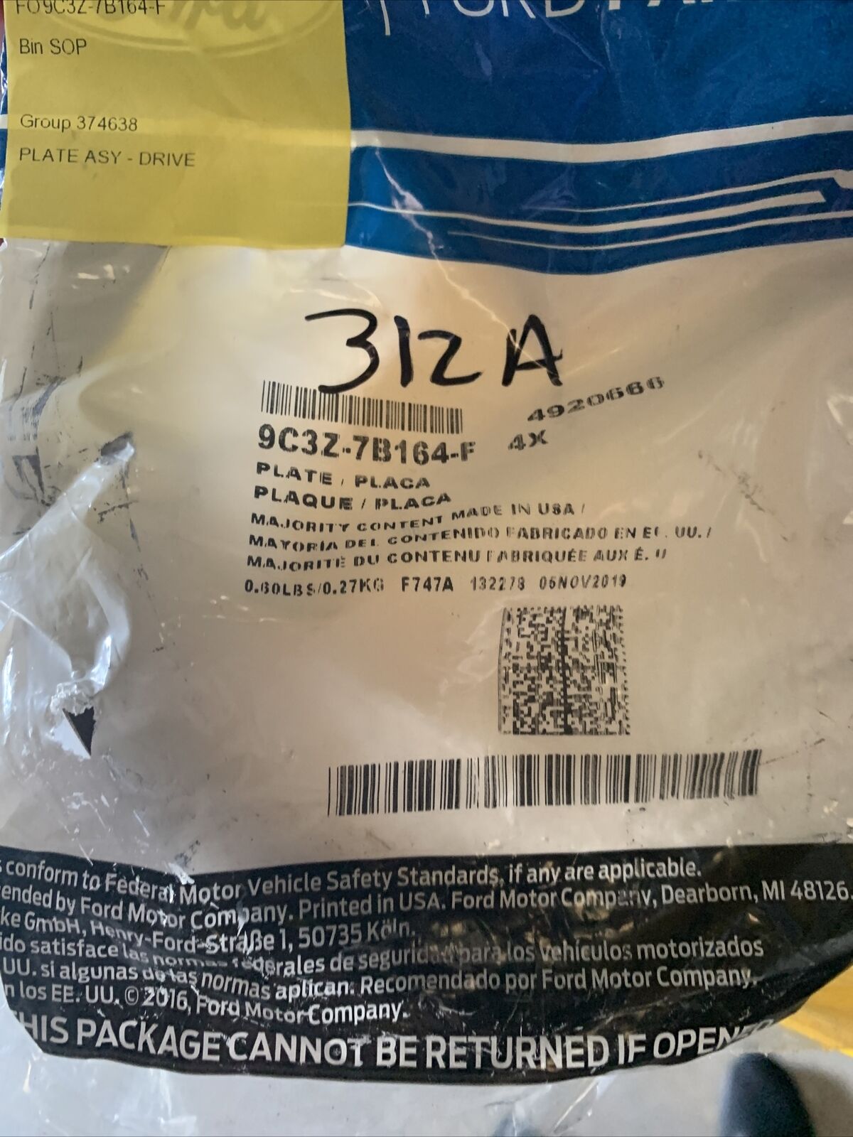 New OEM Ford Transmission Clutch Friction Plate 9C3Z-7B164-F 3 Pack