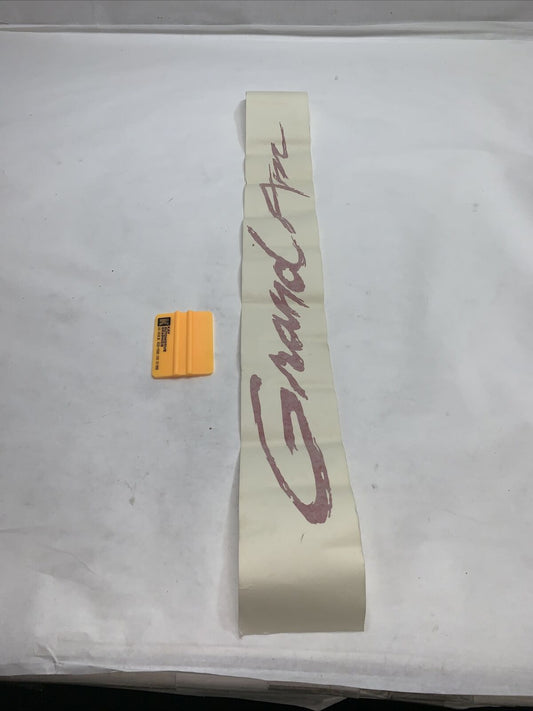 New OEM GM GrandAM Decal Windshield Decal RED 12342815