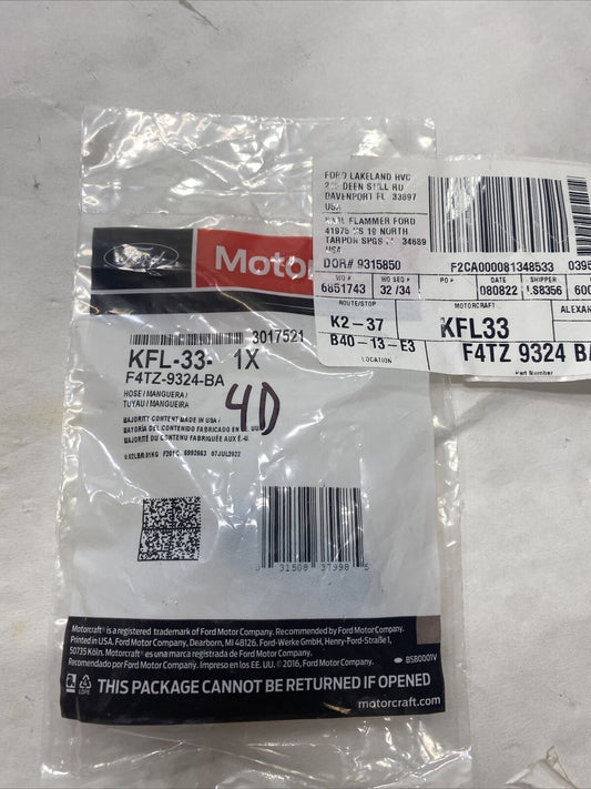 New OEM Genuine Ford Fuel Hose Assembly Motorcraft KFL33