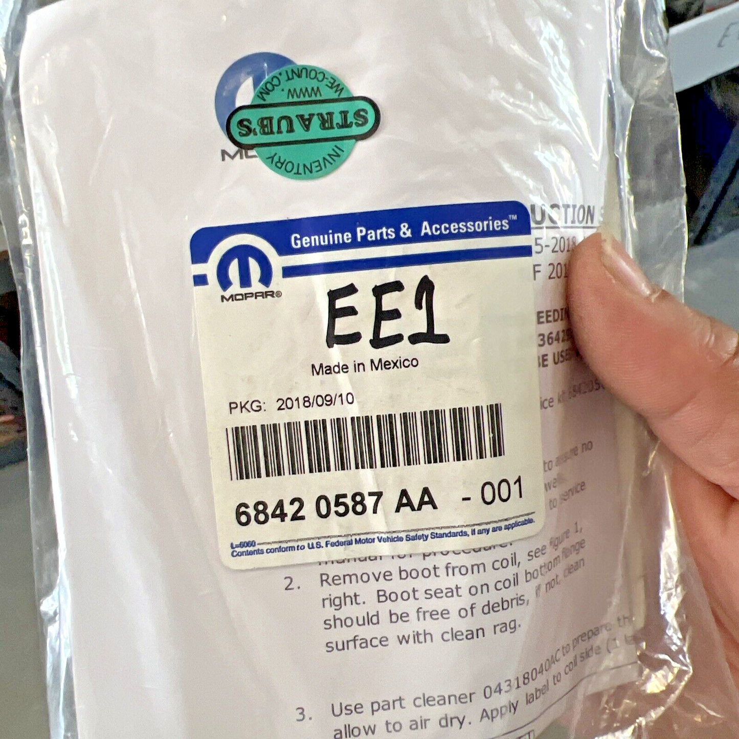 Genuine OEM Mopar Jeep Cherokee Compass Ignition Coil Boot Kit 2.4L 68420587AA