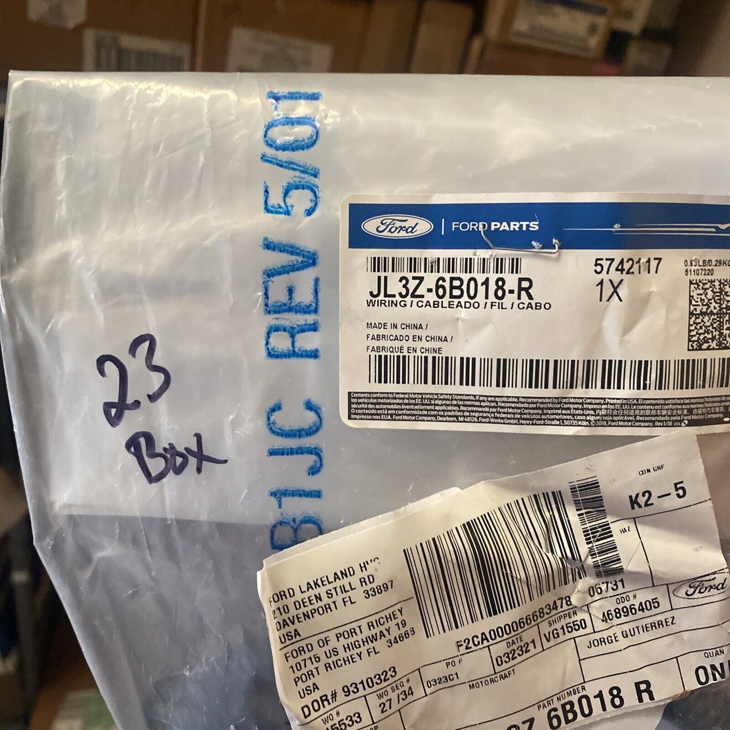 New OEM Ford F150 2.7L EcoBoost Wire Heater Cord Wiring 2015-2020 JL3Z6B018R