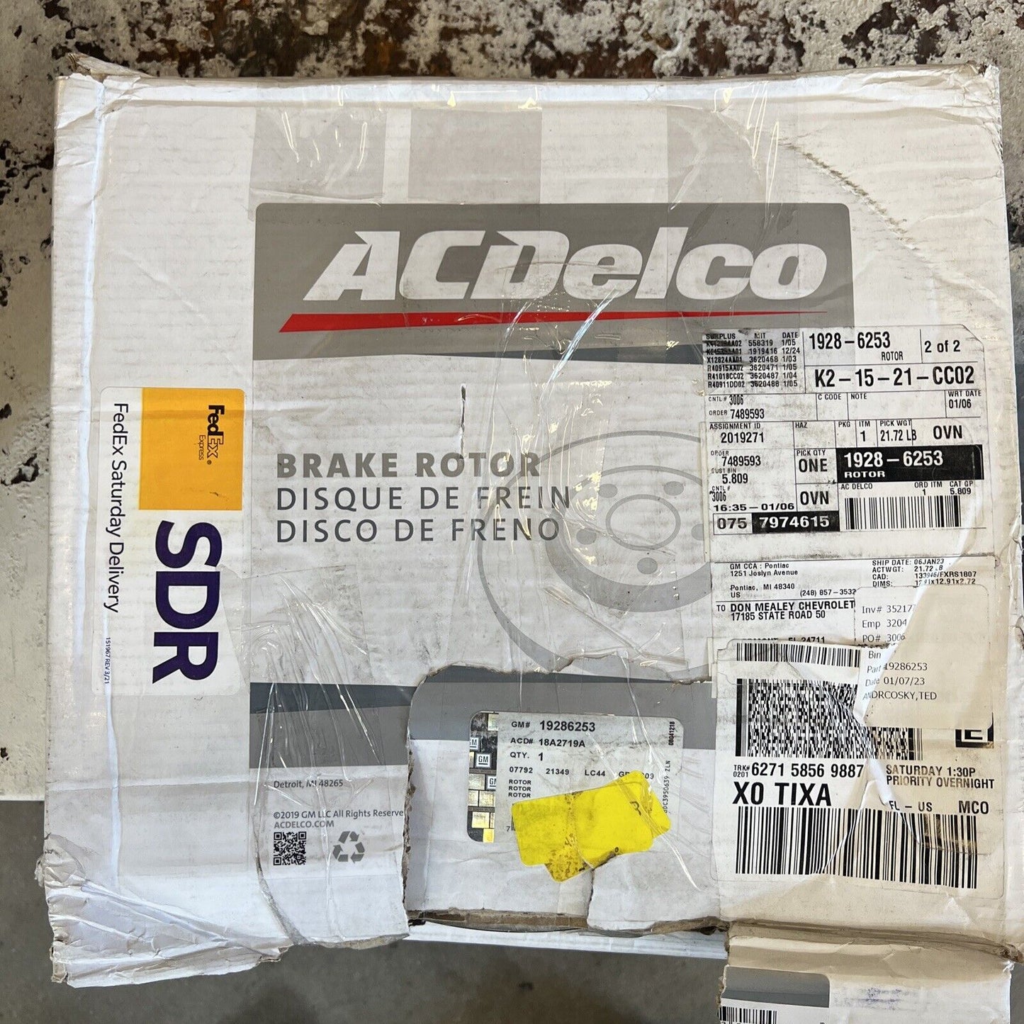 Genuine OEM GM Rotor Chevrolet Impala 2010-2023 19286253